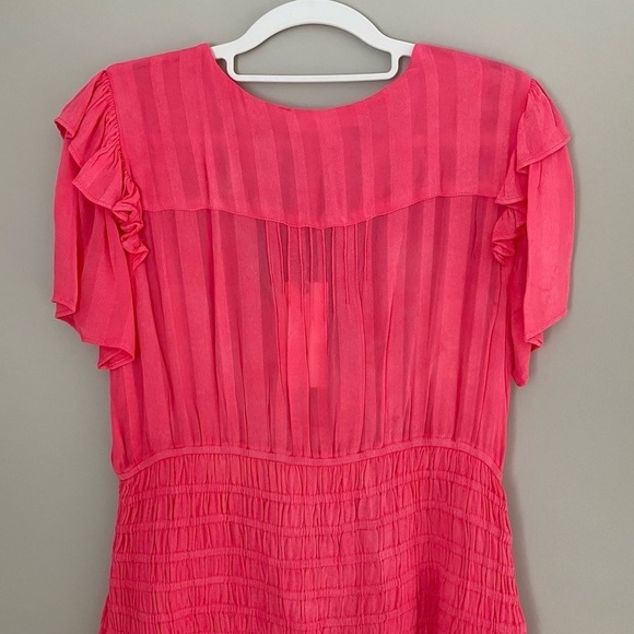 NWT LoveShackFancy Rena Smocked MiniDress Mini Dress size L - Picture 13 of 16